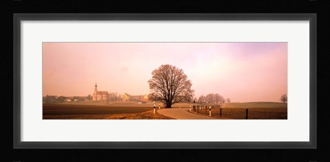 Framed Tree &amp; road Lansberg vicinity Germany Print