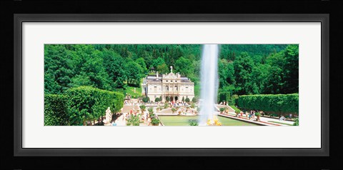 Framed Linderholf Castle Alpine Street Germany Print