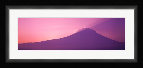 Framed Sunset over Mt Fuji Shizuoka Japan Print