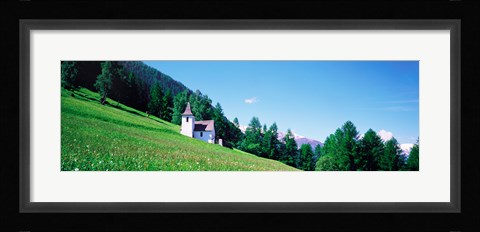 Framed Green Slopes, Engadin Switzerland Print