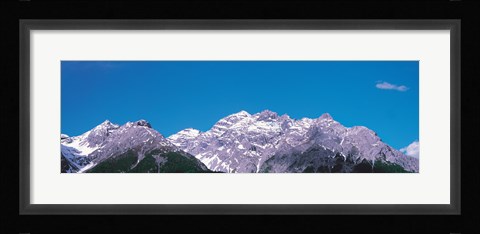 Framed Mountain Range, Engadin Switzerland Print
