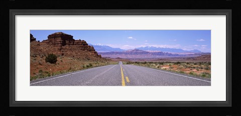 Framed Road passing through a landscape, Utah State Route 95, Utah, USA Print