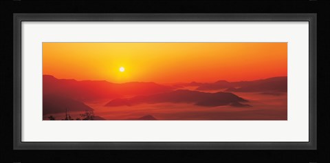 Framed Sunrise Mt Taisetsu National Park Hokkaido Japan Print
