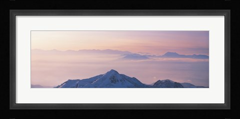 Framed Yokoteyama Shiga Kogen Nagano Japan Print