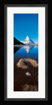 Framed Mt Matterhorn &amp; Riffel Lake Switzerland Print