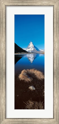 Framed Mt Matterhorn &amp; Riffel Lake Switzerland Print