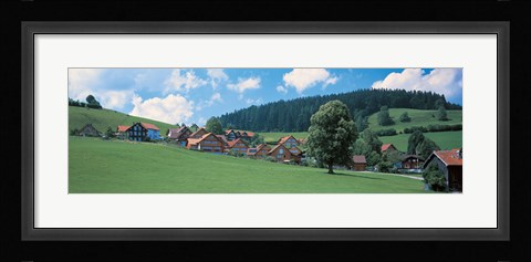 Framed Mountainside Village, Appenzell Switzerland Print