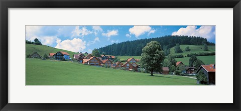 Framed Mountainside Village, Appenzell Switzerland Print