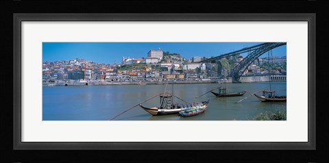 Framed Ponte de Dom Luis I &amp; Douro River Porto Portugal Print