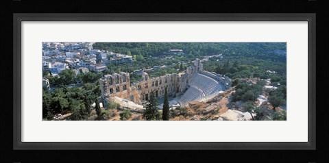 Framed Odeon tu Herodu Attku the Acropolis Athens Greece Print