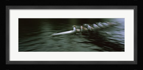 Framed Crew racing, Seattle, Washington State, USA Print