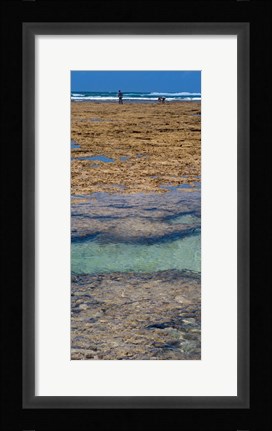 Framed Indian Ocean, Fringe Reef, Mombasa Marine National Park and Reserve, Kenya Print