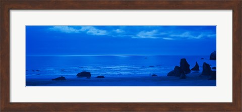 Framed Ocean at night, Bandon State Natural Area, Bandon, Coos County, Oregon Print