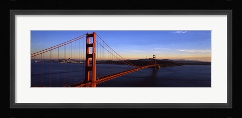 Framed Golden Gate Bridge with Blue Sky, San Francisco, California, USA Print
