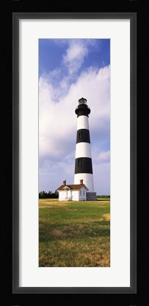 Framed Low angle view of a lighthouse, Bodie Island Lighthouse, Bodie Island, Cape Hatteras National Seashore, North Carolina, USA Print