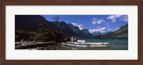 Framed St. Mary Lake, US Glacier National Park, Montana Print