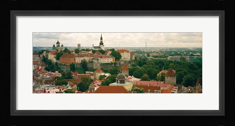 Framed High angle view of a townscape, Old Town, Tallinn, Estonia Print