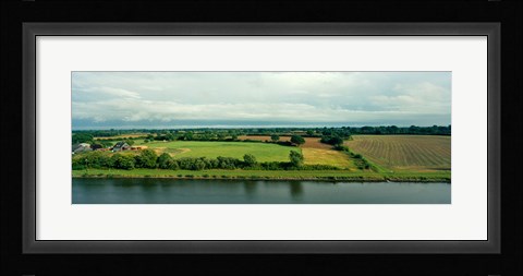 Framed Countryside, Kiel Canal, Kiel, Schleswig-Holstein, Germany Print