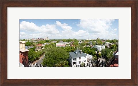 Framed High angle view of buildings in a city, Wentworth Street, Charleston, South Carolina, USA Print
