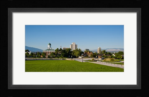 Framed Lawn with Salt Lake City Council Hall in the background, Capitol Hill, Salt Lake City, Utah, USA Print