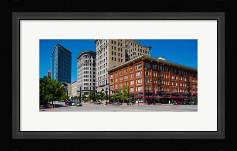 Framed Buildings in a downtown district, Salt Lake City, Utah Print