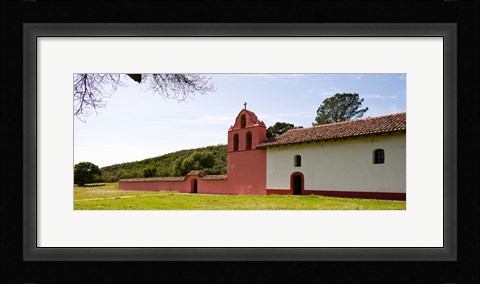 Framed Church in a field, Mission La Purisima Concepcion, Santa Barbara County, California, USA Print