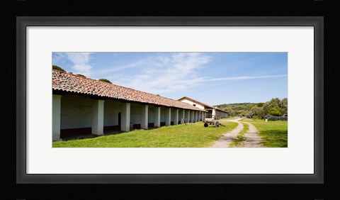 Framed Colonnade of a building, Mission La Purisima Concepcion, Santa Barbara County, California, USA Print