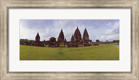 Framed 9th century Hindu temple Prambanan on Java Island, Indonesia Print