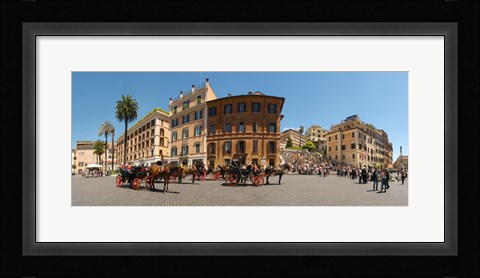 Framed Tourists at Spanish Steps, Piazza Di Spagna, Rome, Lazio, Italy Print