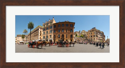 Framed Tourists at Spanish Steps, Piazza Di Spagna, Rome, Lazio, Italy Print