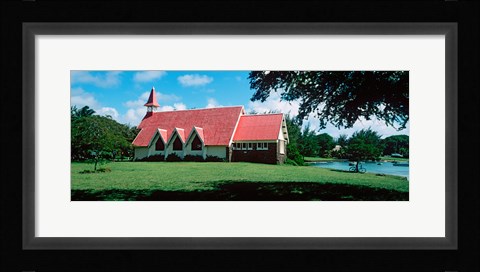 Framed Church in a field, Cap Malheureux Church, Mauritius island, Mauritius Print