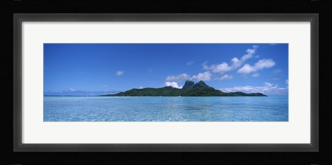Framed Bora Bora from Motu Iti, Society Islands, French Polynesia Print
