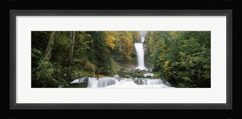 Framed Giessbach Falls on Lake Brienz, Bernese Oberland, Berne Canton, Switzerland Print