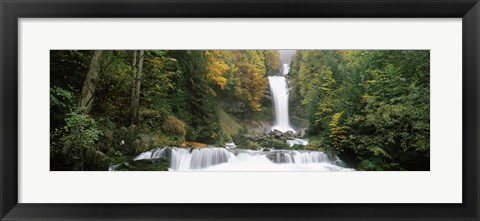 Framed Giessbach Falls on Lake Brienz, Bernese Oberland, Berne Canton, Switzerland Print