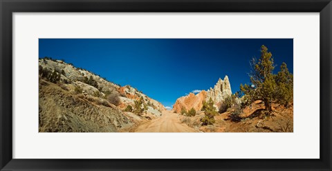 Framed Cottonwood Canyon Road passing through Grand Staircase-Escalante National Monument, Utah, USA Print