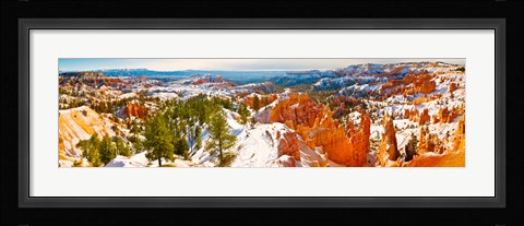 Framed High angle view of rock formations, Boat Mesa, Bryce Canyon National Park, Utah, USA Print