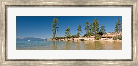 Framed Sand Harbor at morning, Lake Tahoe, Nevada, USA Print