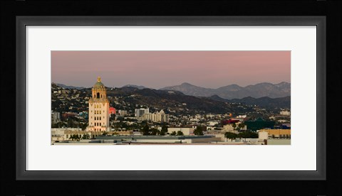 Framed Beverly Hills City Hall, Beverly Hills, West Hollywood, Hollywood Hills, California Print