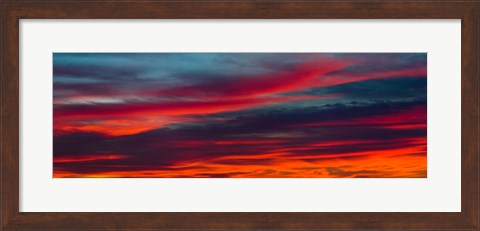 Framed Clouds in the sky at dusk, Los Angeles County, California, USA Print