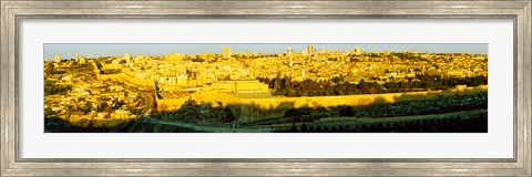 Framed High angle view of a city, Jerusalem, Israel Print