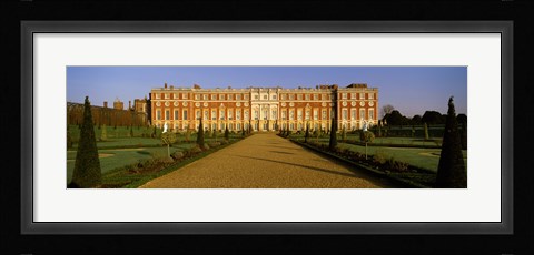 Framed Facade of the palace, Hampton Court, Richmond-Upon-Thames, London, England Print