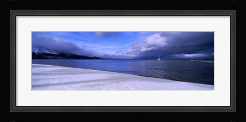 Framed Clouds over a lake, Lake Tahoe, California, USA Print