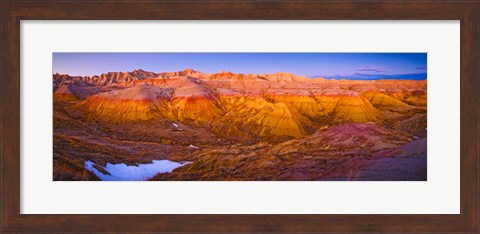Framed Rock formations on a landscape, Badlands National Park, South Dakota, USA Print