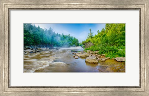 Framed Youghiogheny River a wild and scenic river, Swallow Falls State Park, Garrett County, Maryland Print