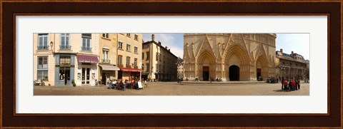 Framed Facade of a cathedral, St. Jean Cathedral, Lyon, Rhone, Rhone-Alpes, France Print