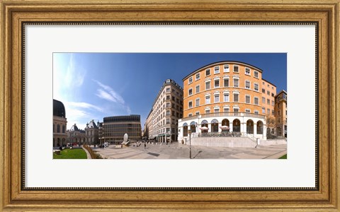 Framed Buildings at Place Louis Pradel, Lyon, Rhone, Rhone-Alpes, France Print