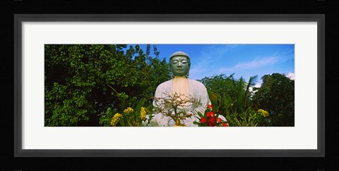 Framed Low angle view of a Buddha statue, Lahaina Jodo Mission, Maui, Hawaii, USA Print