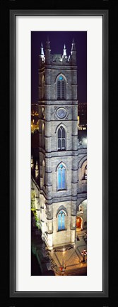 Framed Notre Dame De Montreal at night, Montreal, Quebec, Canada Print