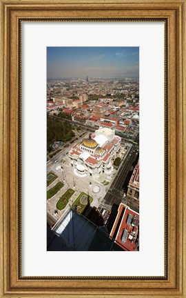 Framed High angle view of Palacio de Bellas Artes, Mexico City, Mexico Print