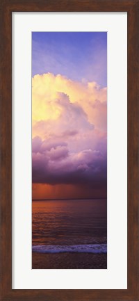 Framed Clouds over the pacific ocean, Hawaii, USA Print